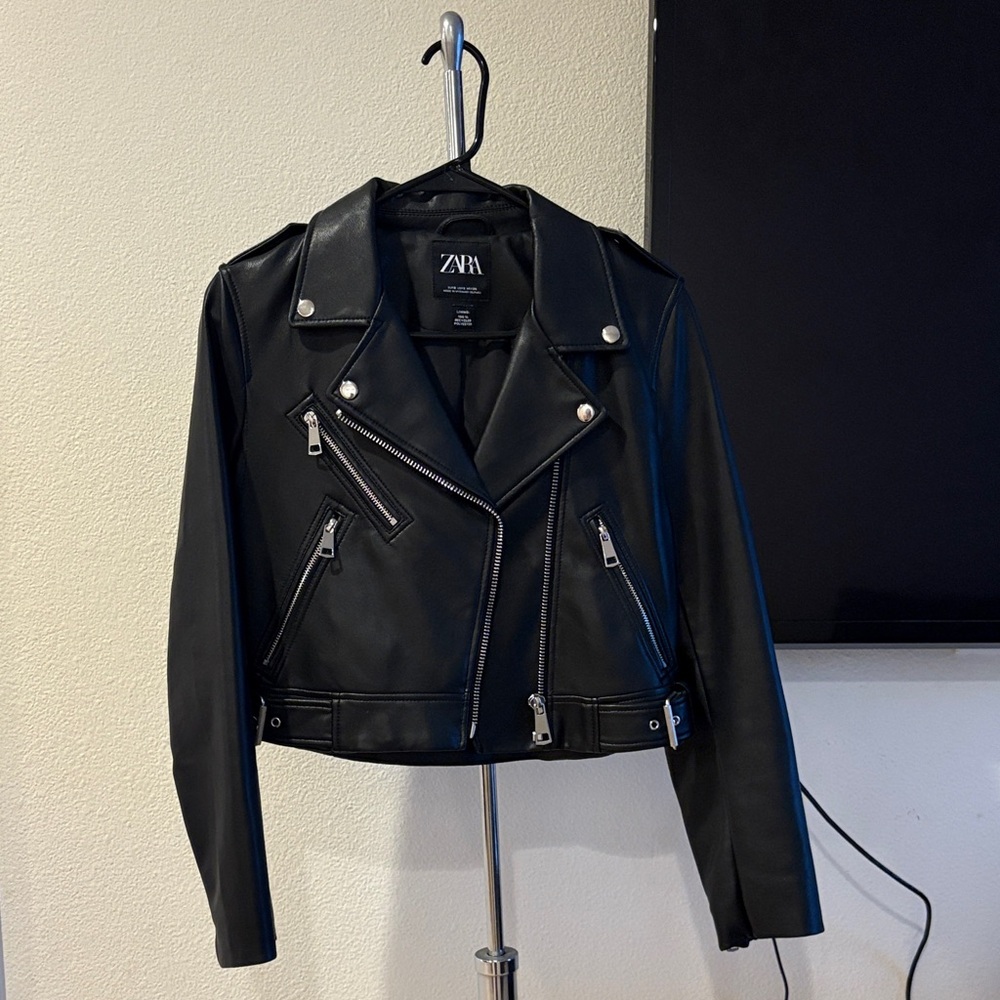Zara Faux Leather Jacket.
